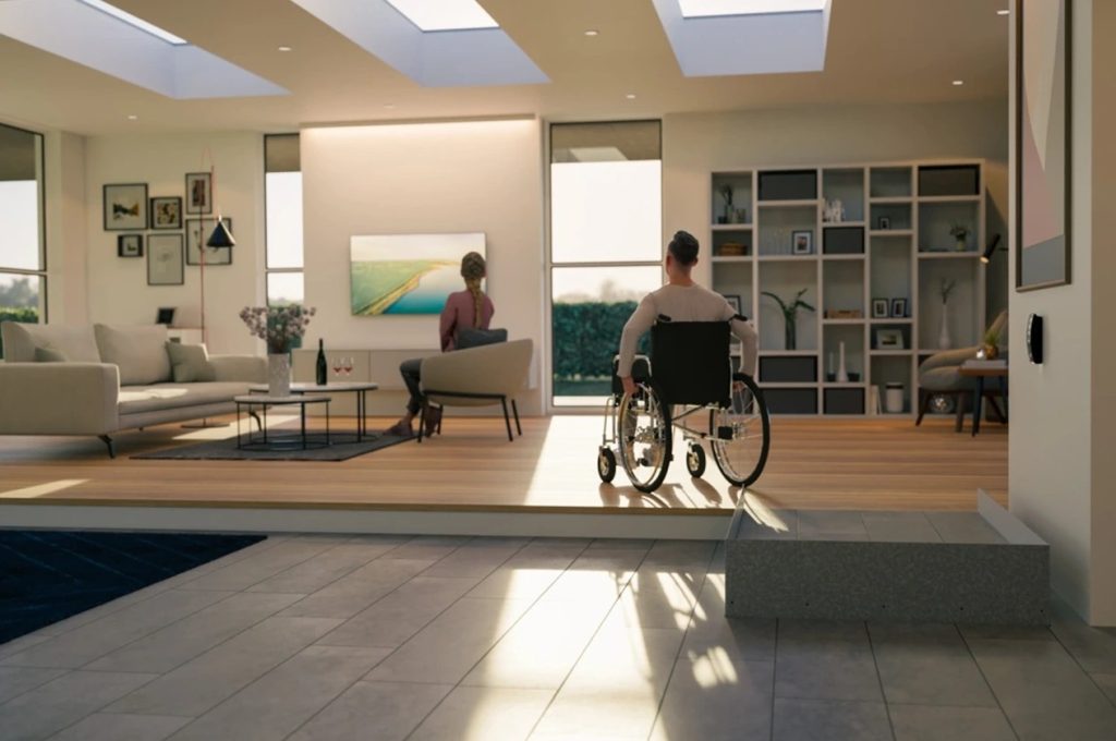 Man in wheel chair using an HDN lift